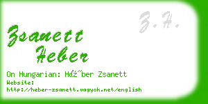 zsanett heber business card